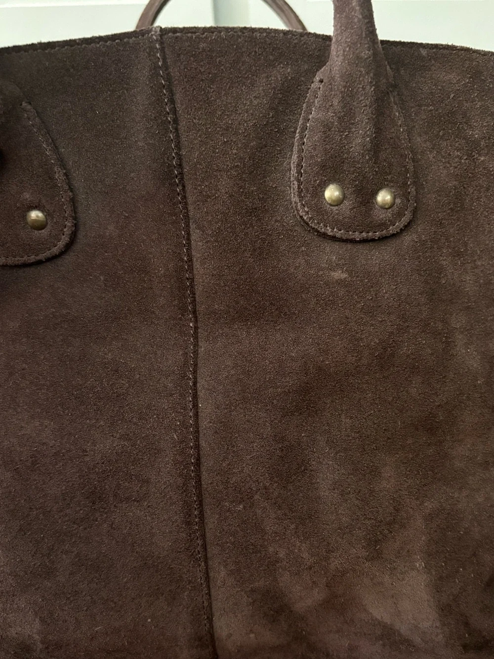 GAP-Y2K Brown Suede Large Tote Bag - Women